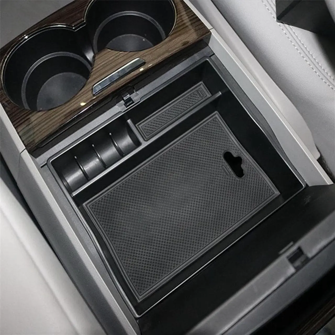 Alt view image 3 of 5 - Yassdwbn 1PC Car Center Console Armrest Storage Tray Box For Toyota Sienna 2011-2019