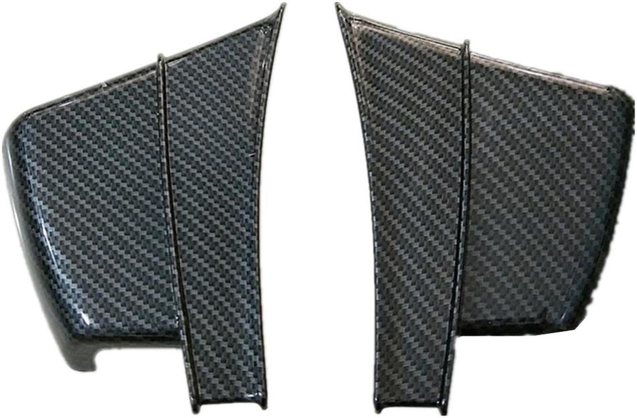 2PCS Motorcycle ABS Plastic Glossy Carbon Fiber Look Side Winglets Air Deflector