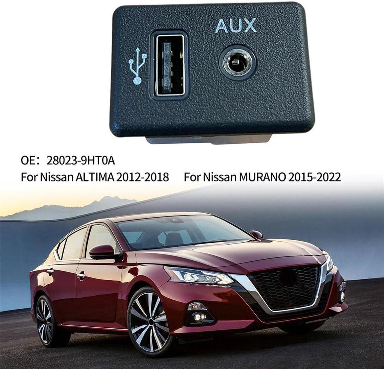 Audio AUX Socket Plug USB Port For Nissan MURANO / ALTIMA 28023-9HT0A Connector