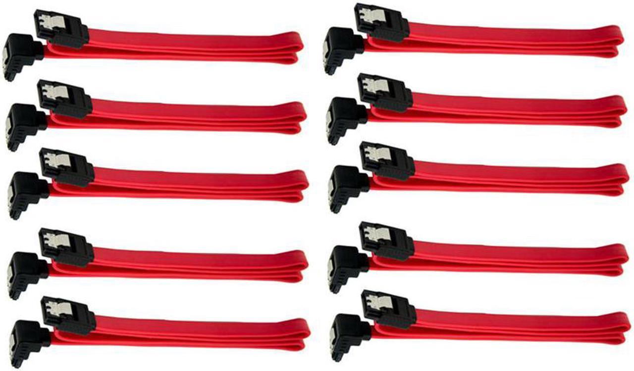 10x 18" SATA 3.0 Cable SATA3 III 6GB/s Right Angle 90 Degree SSD HDD Hard Drive