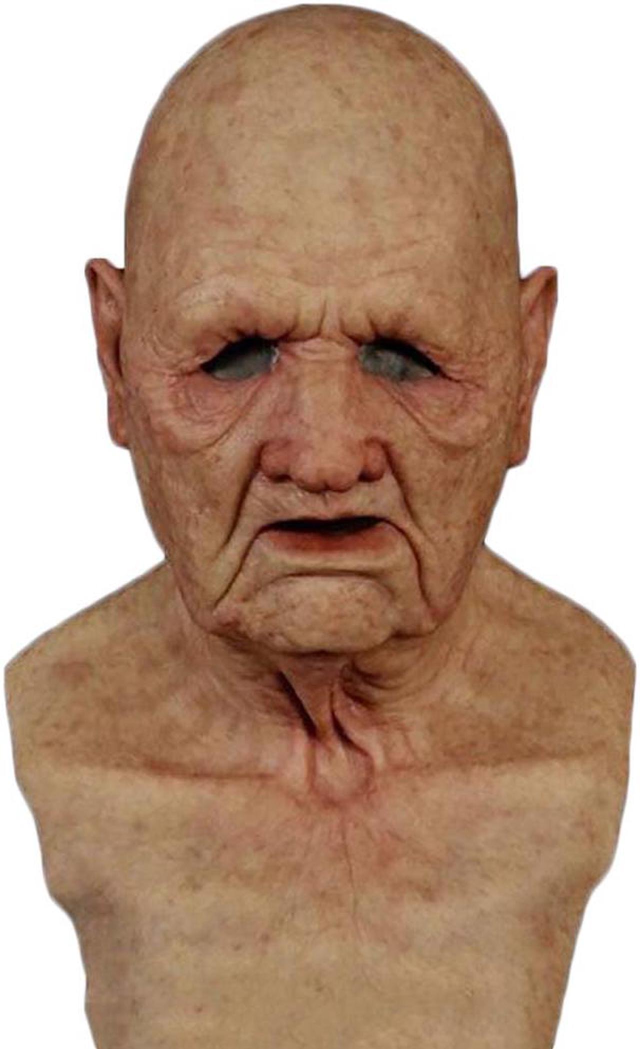 Halloween Old Man Bald Head Latex Adult Mask The Elder Holiday Funny Costume Masks