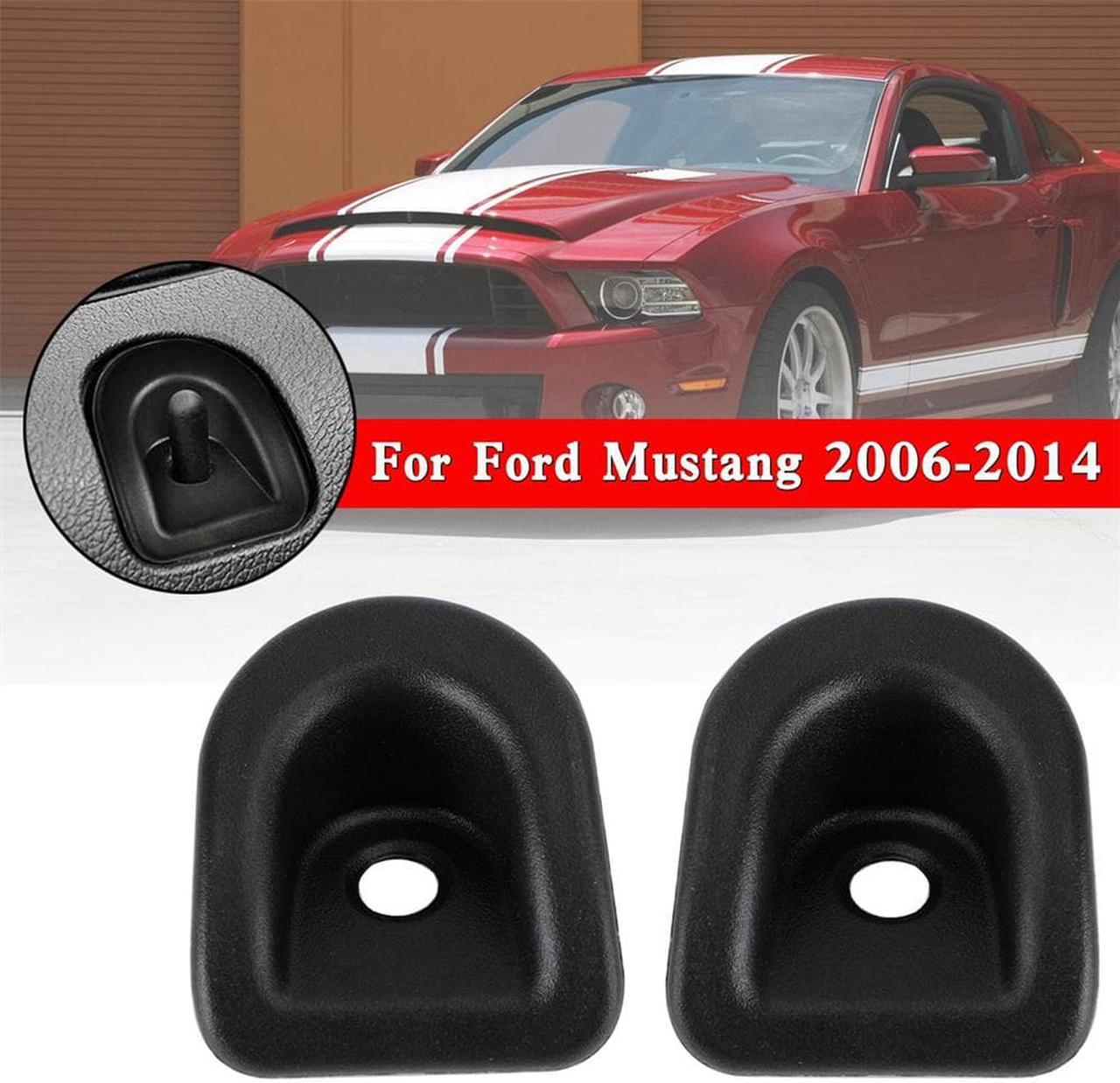 Left+Right Door Lock Knob Grommet Bezels Black For Ford Mustang 2005-2014