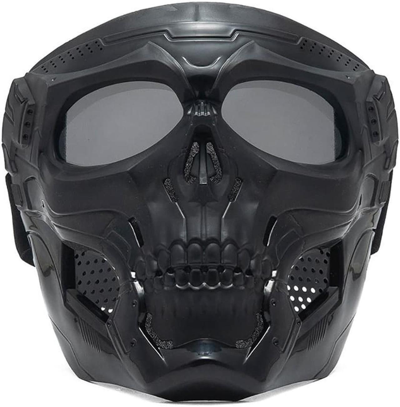 Acaigel Skull Mask Halloween Full Face Protective Helmet With Goggles