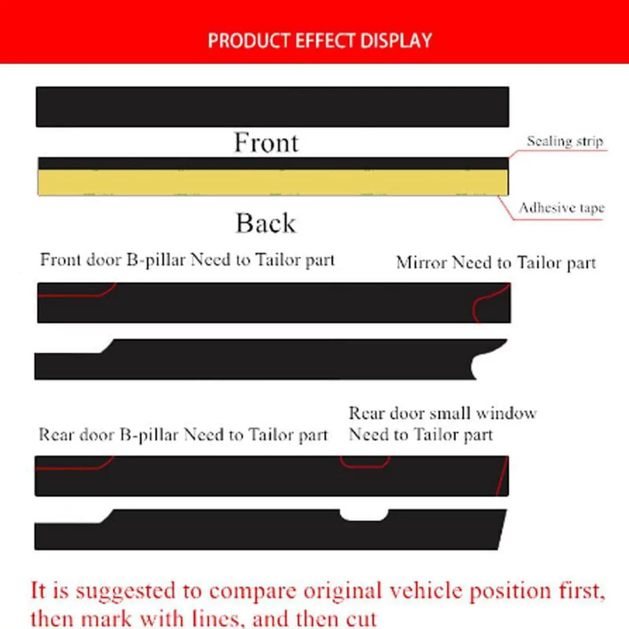 Alt view image 2 of 7 - 20MM 4Meters Car Weatherstrip Windshield Rubber Seal For Window Glass Waterproof