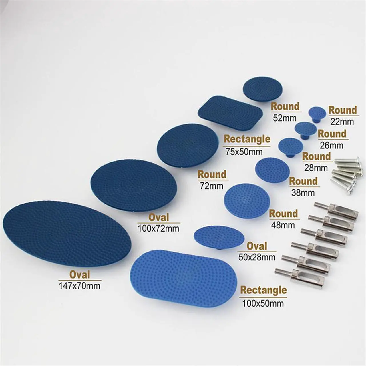 Alt view image 3 of 5 - Paiying 12*Glue Tabs Paintless Dent Repair Tools Large Car Body Dent Repair Remover Set