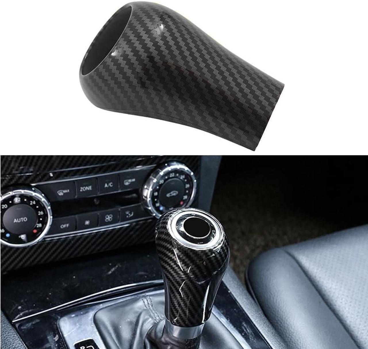 Acaigel Carbon Fiber ABS Gear Shift Knob Cover Trim For Mercedes-Benz W204 A/C/E/G Class