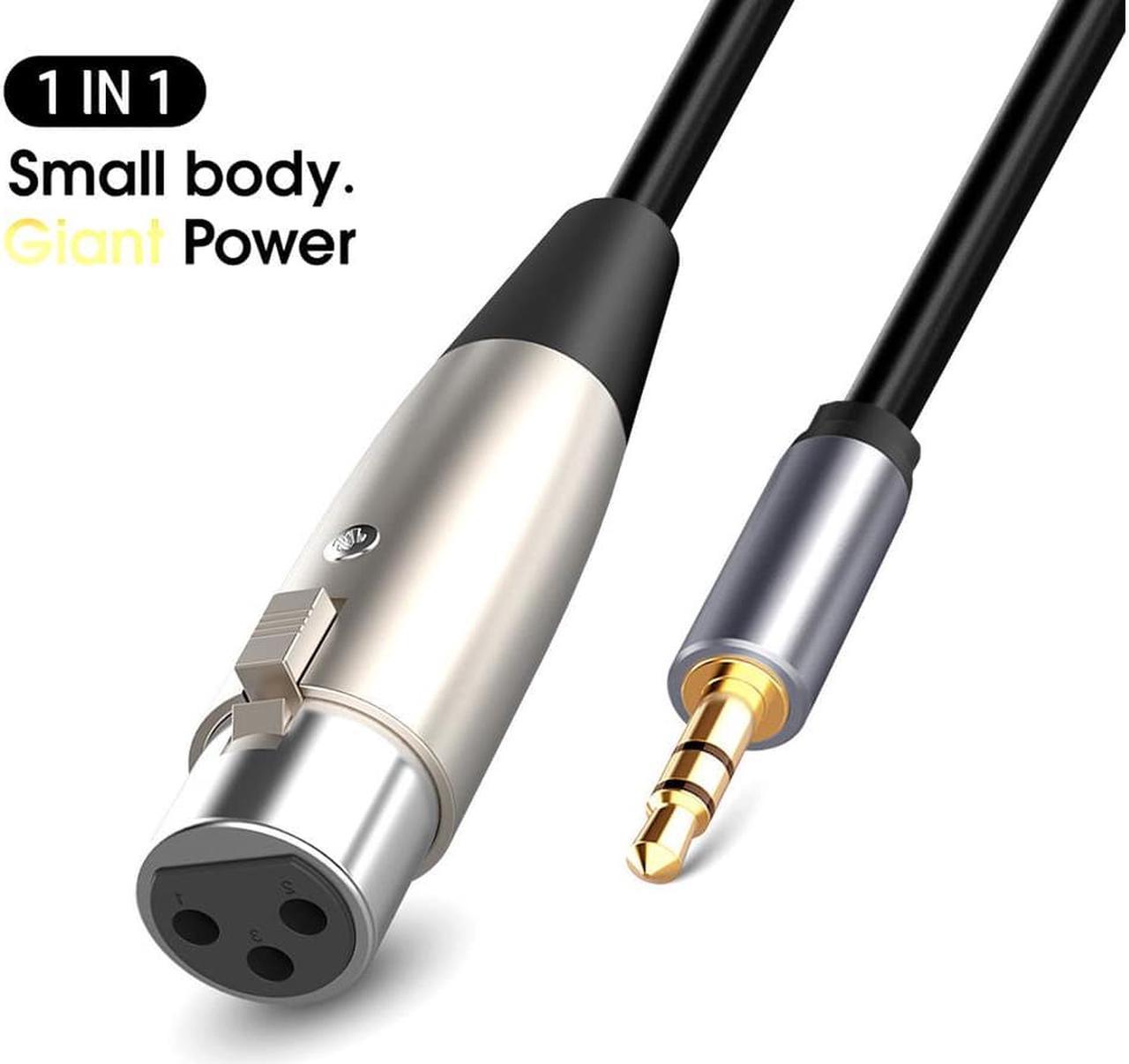 Acaigel 3-Pin XLR Female to 3.5mm TRS Male Balanced Stereo Cable 1.5m Length