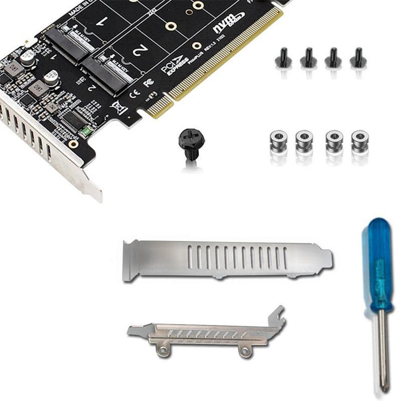 Acaigel Pcie 4.0 X16 to M.2 M-key NVMEx4SSD RAID Expansion Card Adapter 4 x 32Gbps