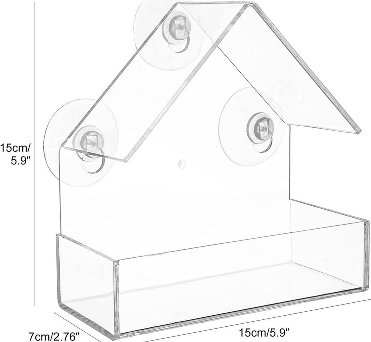 Acaigel Window Bird Feeder with Strong Suction Cups with 3 Strong Extra Suction Cups