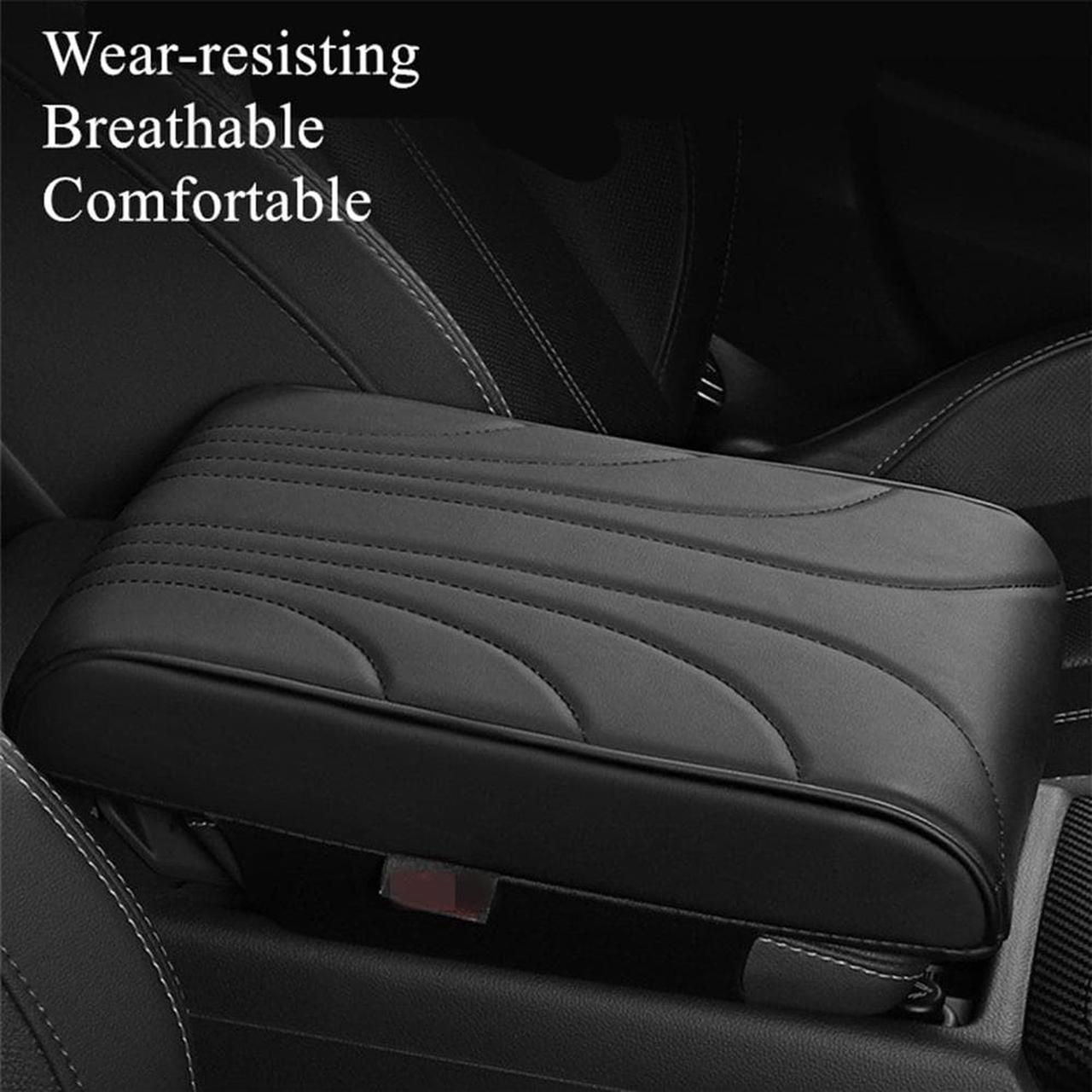 Acaigel PU Leather Car Armrest Pad Cover Memory Foam Cushhion Hand Supports