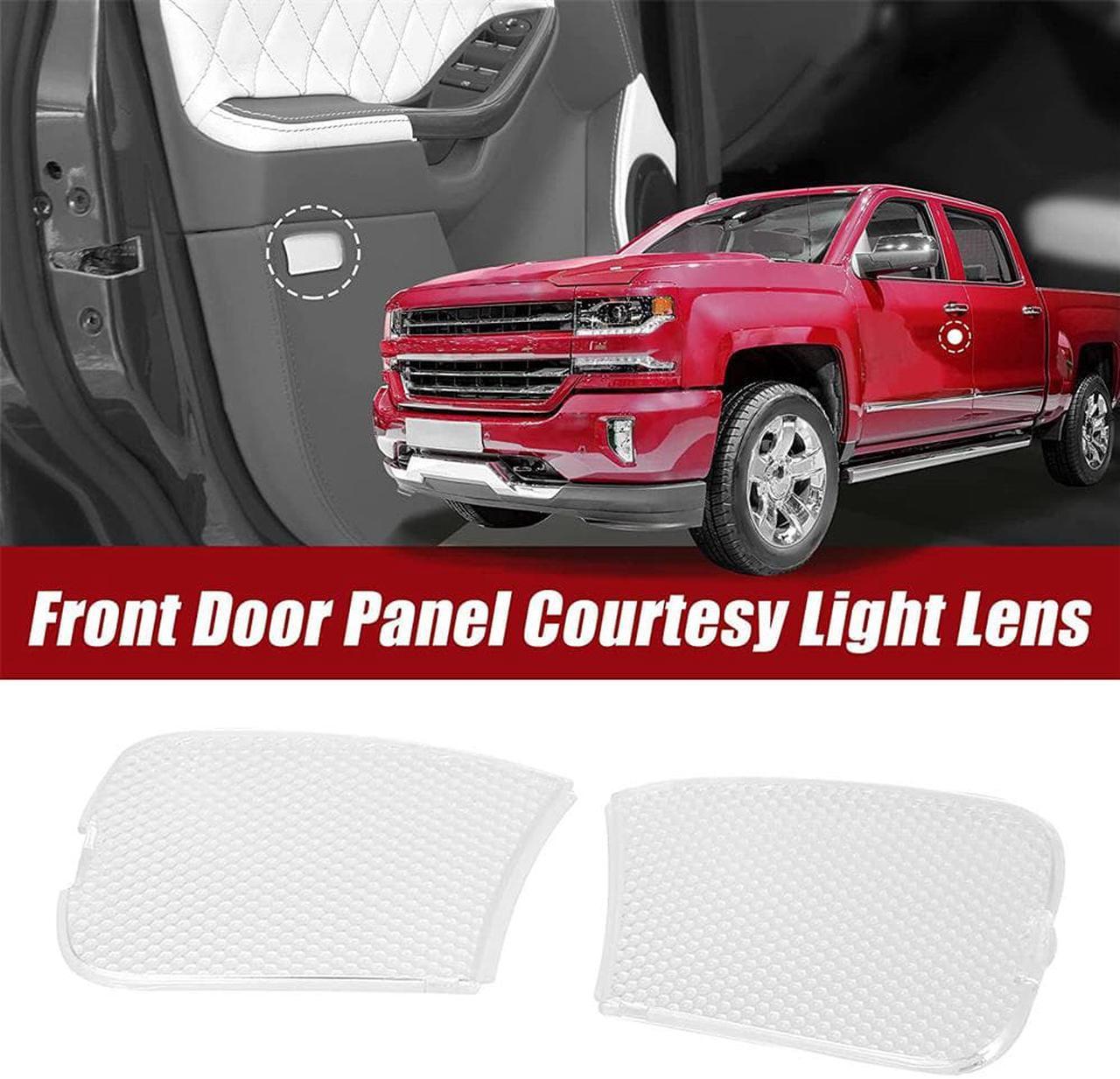 Acaigel 1 Pair Clear Lens Front Door Inner Interior Light Covers For Ford F150 F250