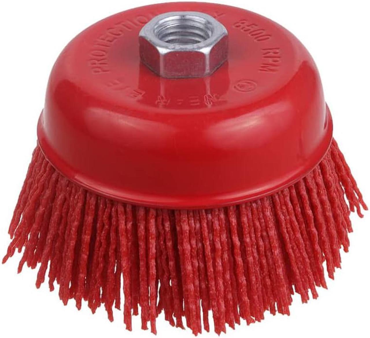 4 Inch Abrasive Filament Nylon Bristle Cup Brush for Metal Wood Surface Treatment