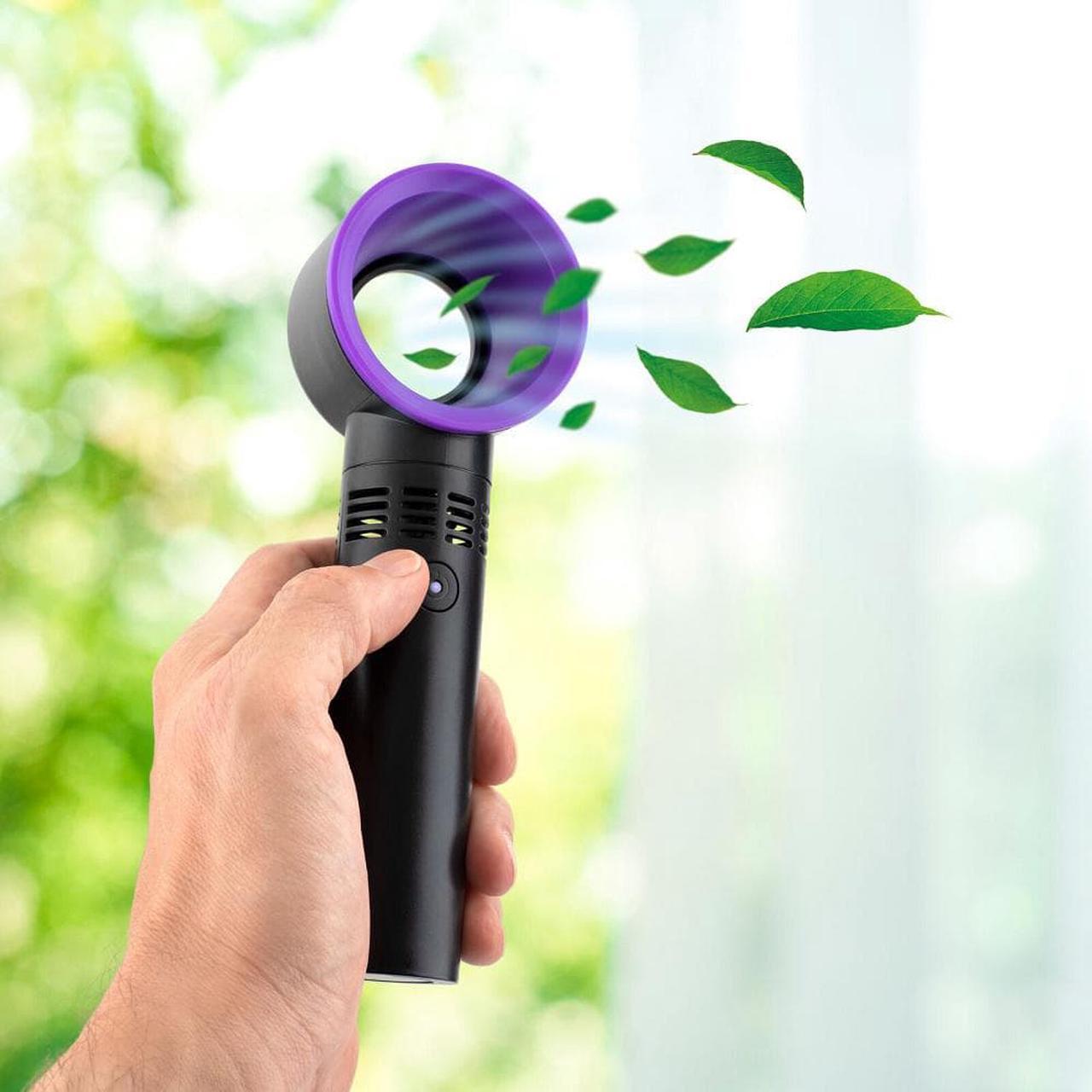 Handheld or Desktop Bladeless Fan USB Rechargeable No Leaf Fan