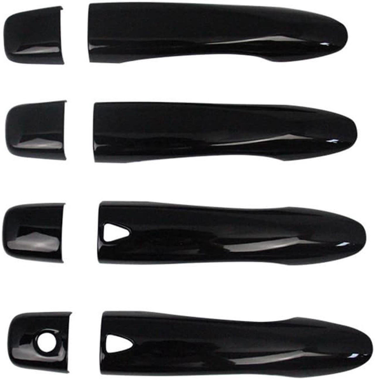 Black Door Handle Covers Trim with Smart Hole For Nissan Altima 2013-2018