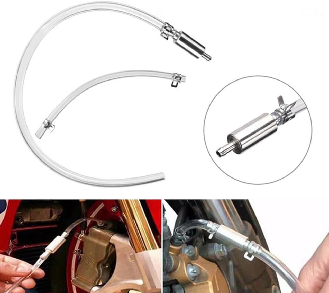 Acaigel One Way Valve Tube Bleeding Tool Kit Motorcycle Clutch Brake Bleeder Hose