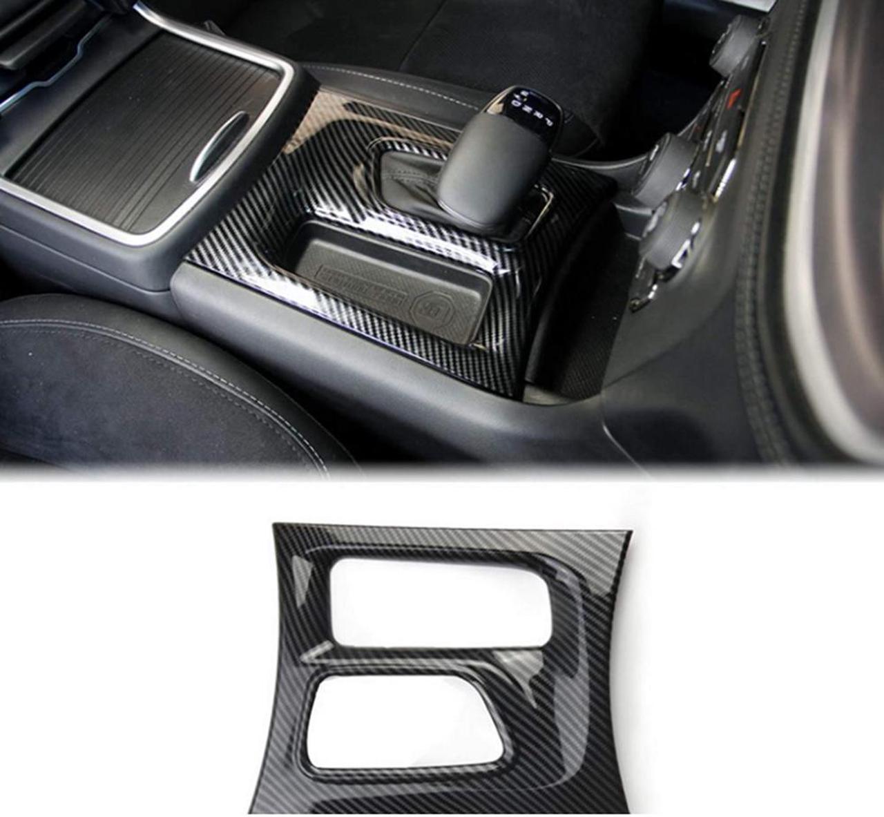 Acaigel Carbon Fiber Console Gear Shift Box Panel Cover Trim For Dodge Charger 2016-2021