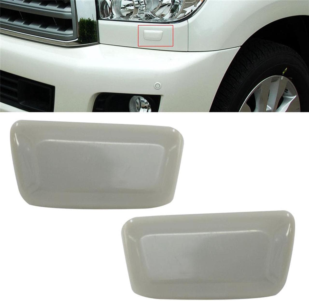 Acaigel 2 Pcs Headlight Washer Cover Left & Right For Toyota Sequoia 2008-2020