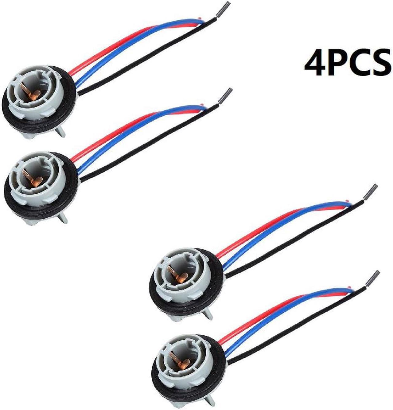 Acaigel 4Pcs 1157 LED Stop Brake Turn Light Bulb Socket Harness Wire Plug