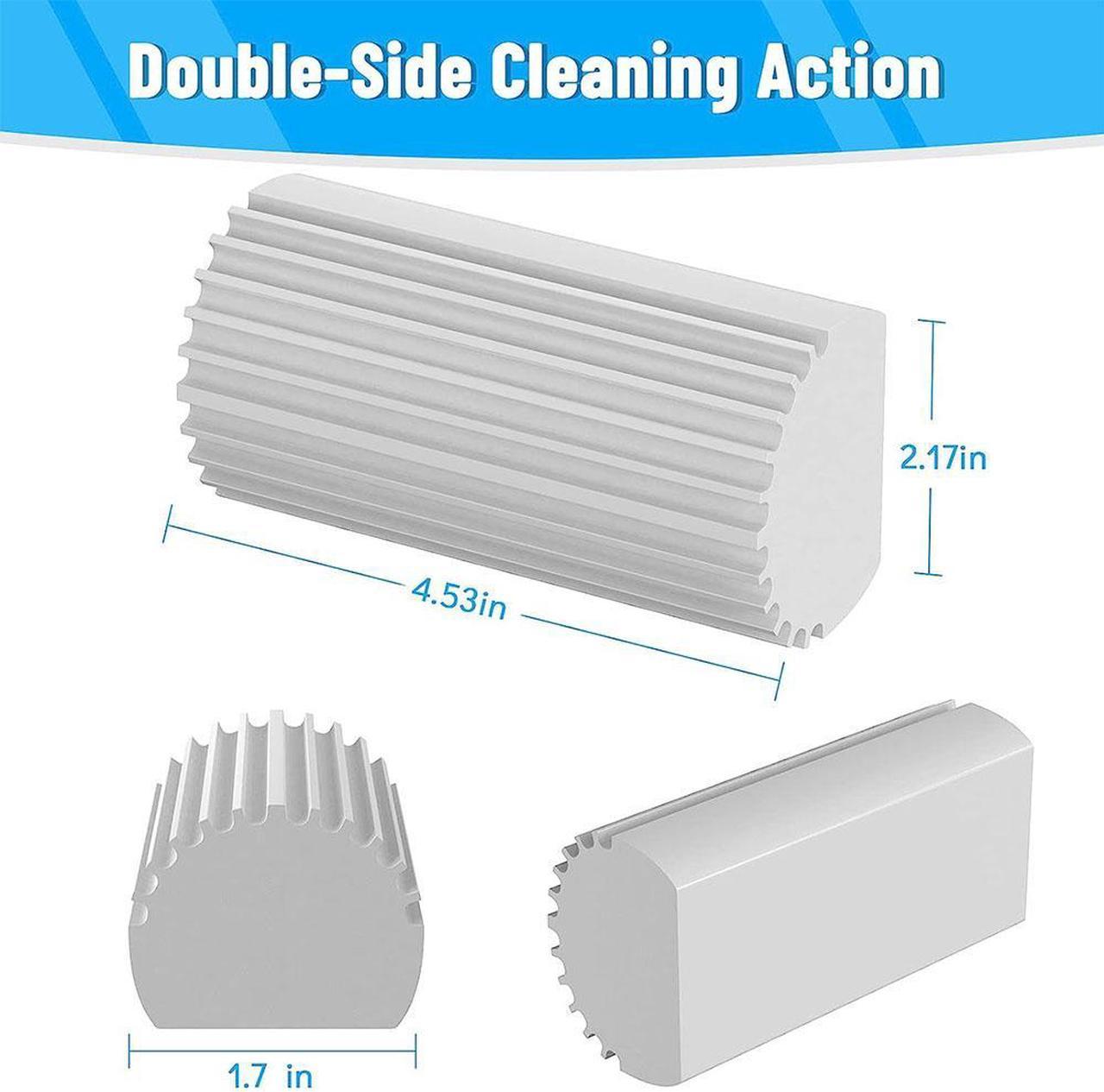 FYUU 4pcs Reusable Damp Clean Duster Sponges for Cleaning Blind Glass Baseboard Vent