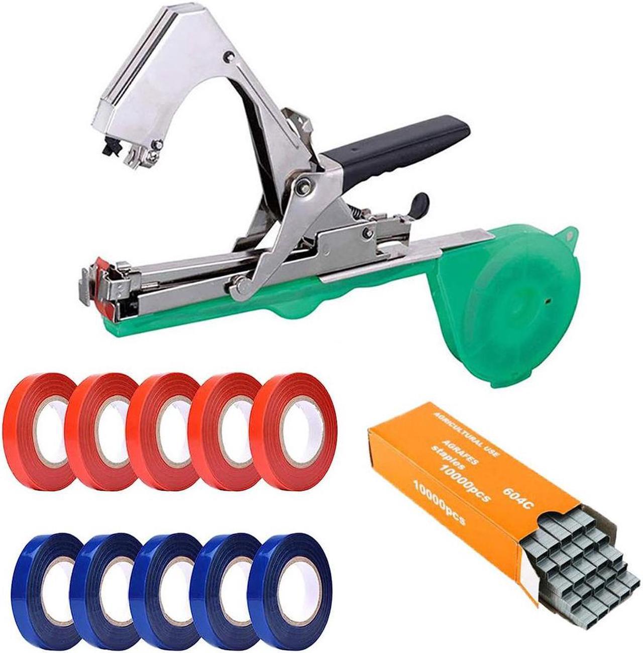 Acaigel Plant Tying Machine for Climbing Plants with 10 Rolls Tape and Staples Grapes