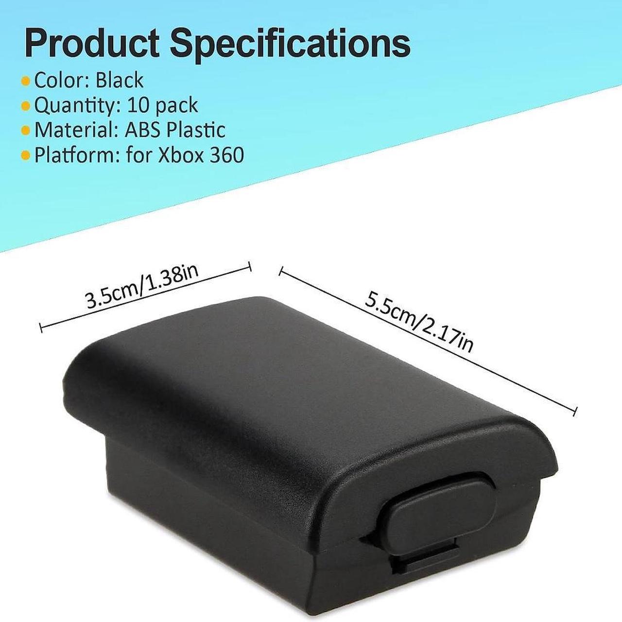 Alt view image 5 of 7 - 10PCS AA Battery Back Cover Shell for Xbox 360 Wireless Controller