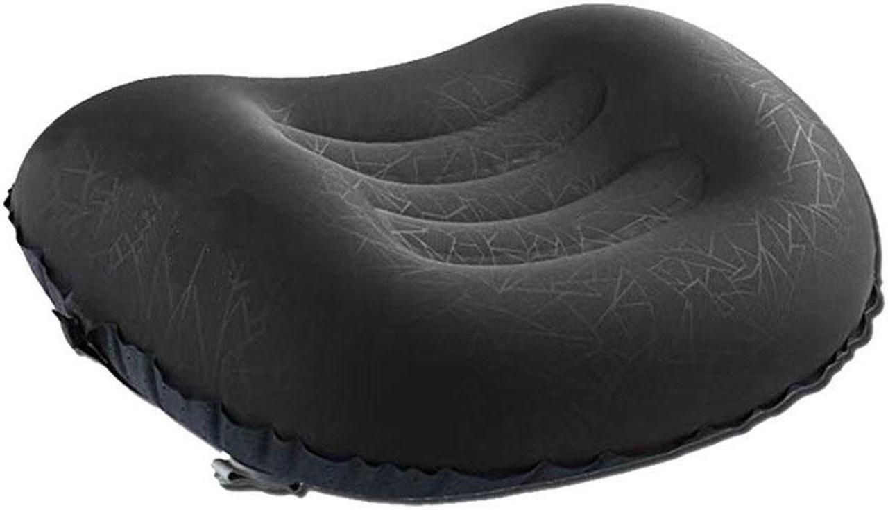 Acaigel 1 Pcs Black Outdoor Inflatable Camping Pillow Backpacking Pillow Travel Pillow