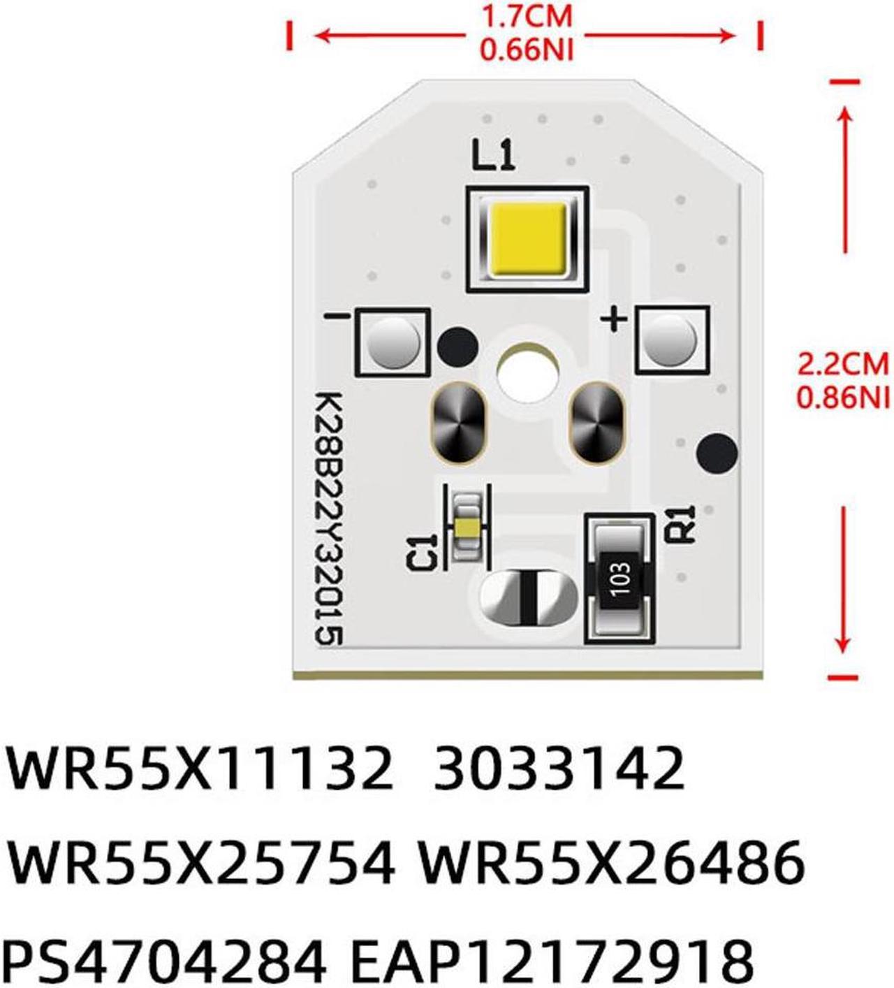 FYUU 2pcs Refrigerator Light Bulb for Ge WR55X30602 WR55X26486 WR55X11132 WR55X25754