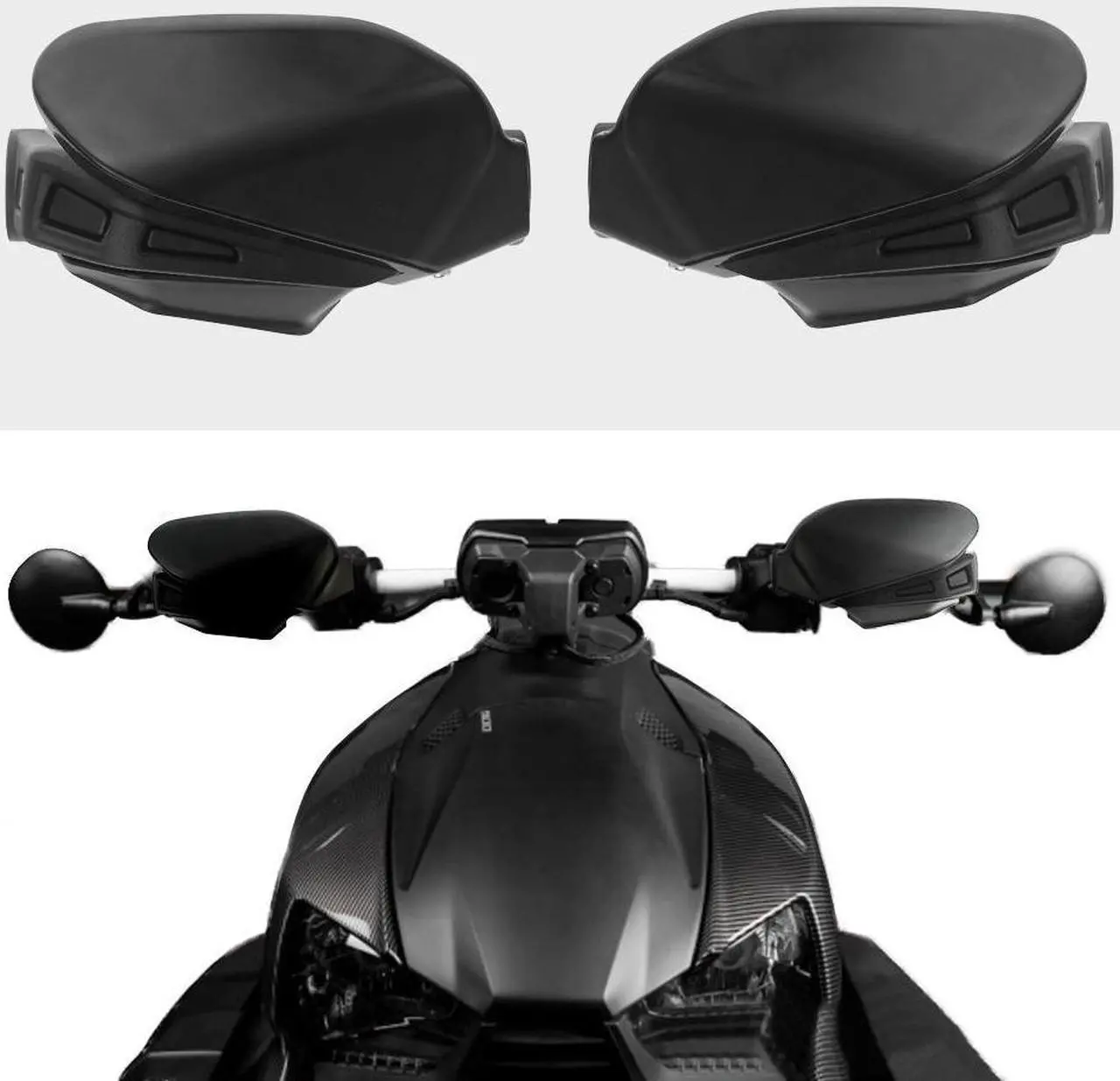 Alt view image 7 of 7 - Furulu Handguards Protector Wind Deflector Cover Fit for Can-Am Ryker 600 900 219400894