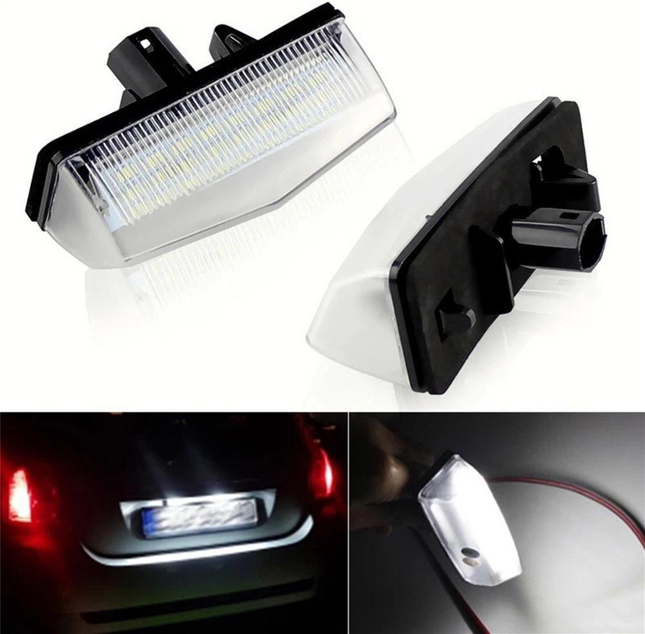 Paiying 1Pair LED License Plate Light Rear Tag Lamp Assembly For Toyota Venza 2009-2013