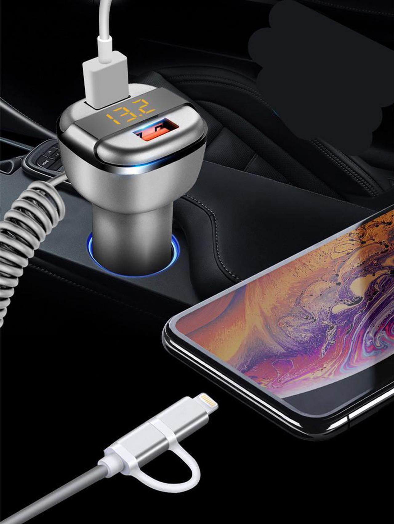 Alt view image 4 of 5 - Acaigel 2 Port USB In Car Charger 3.4A Fast Charger Adapter With LED Display Digital New