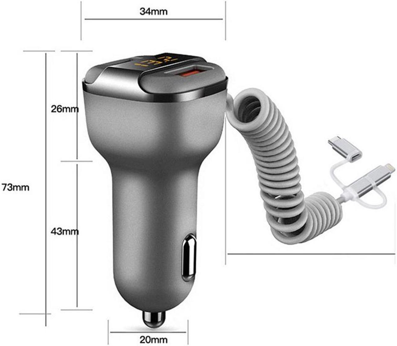 Alt view image 5 of 5 - Acaigel 2 Port USB In Car Charger 3.4A Fast Charger Adapter With LED Display Digital New