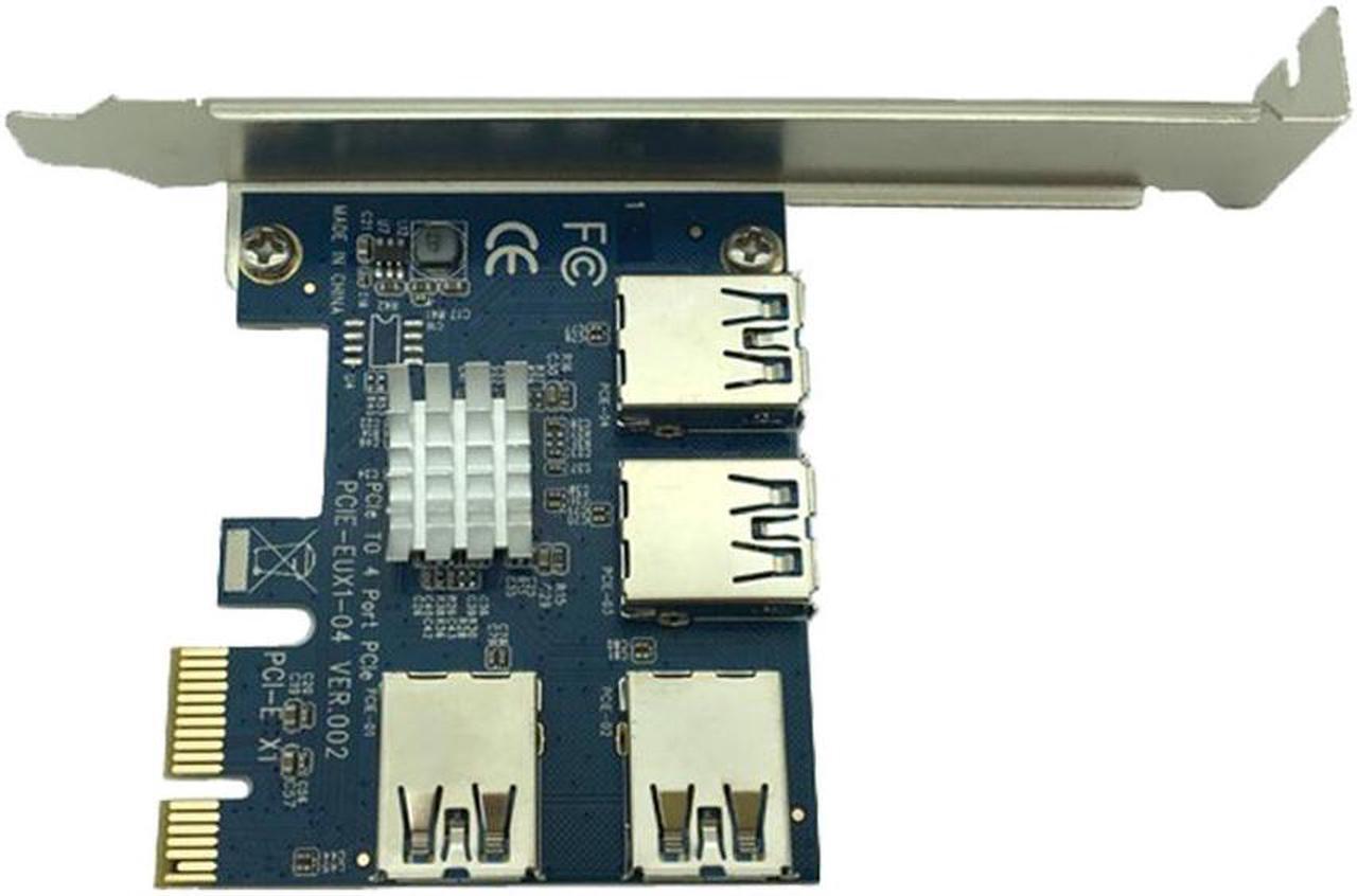 Alt view image 2 of 5 - Acaigel Hot PCI Express Riser Card PCI-E 1x to 16x 1 to 4 PCIE USB 3.0 Slot Multiplier