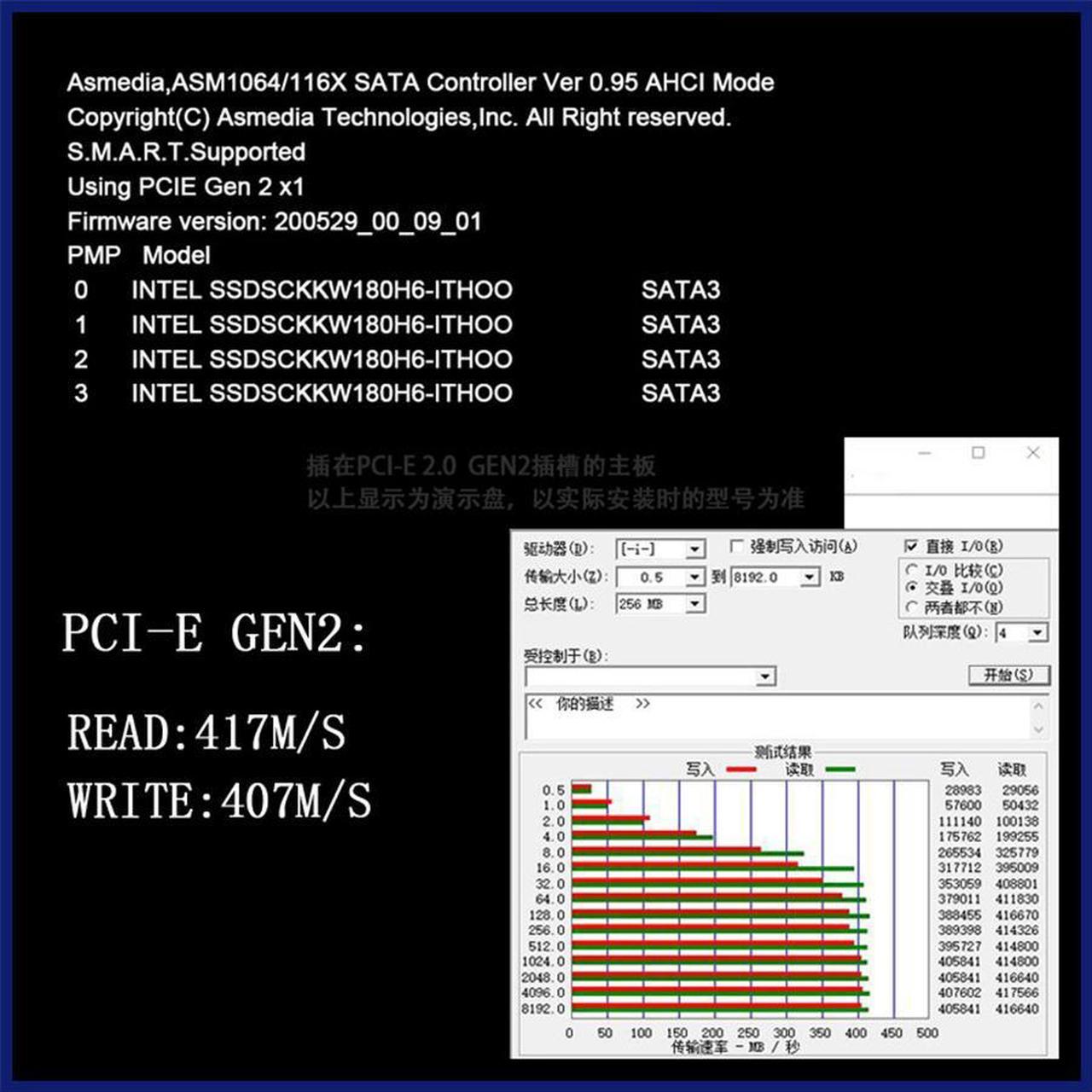 Alt view image 5 of 5 - Acaigel PCIE to SATA Card Expansion Adapter 4 Port SATA III 6G for SSD HDD IPFS Mining
