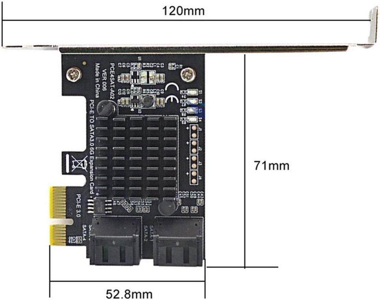 Alt view image 2 of 5 - Acaigel PCIE to SATA Card Expansion Adapter 4 Port SATA III 6G for SSD HDD IPFS Mining