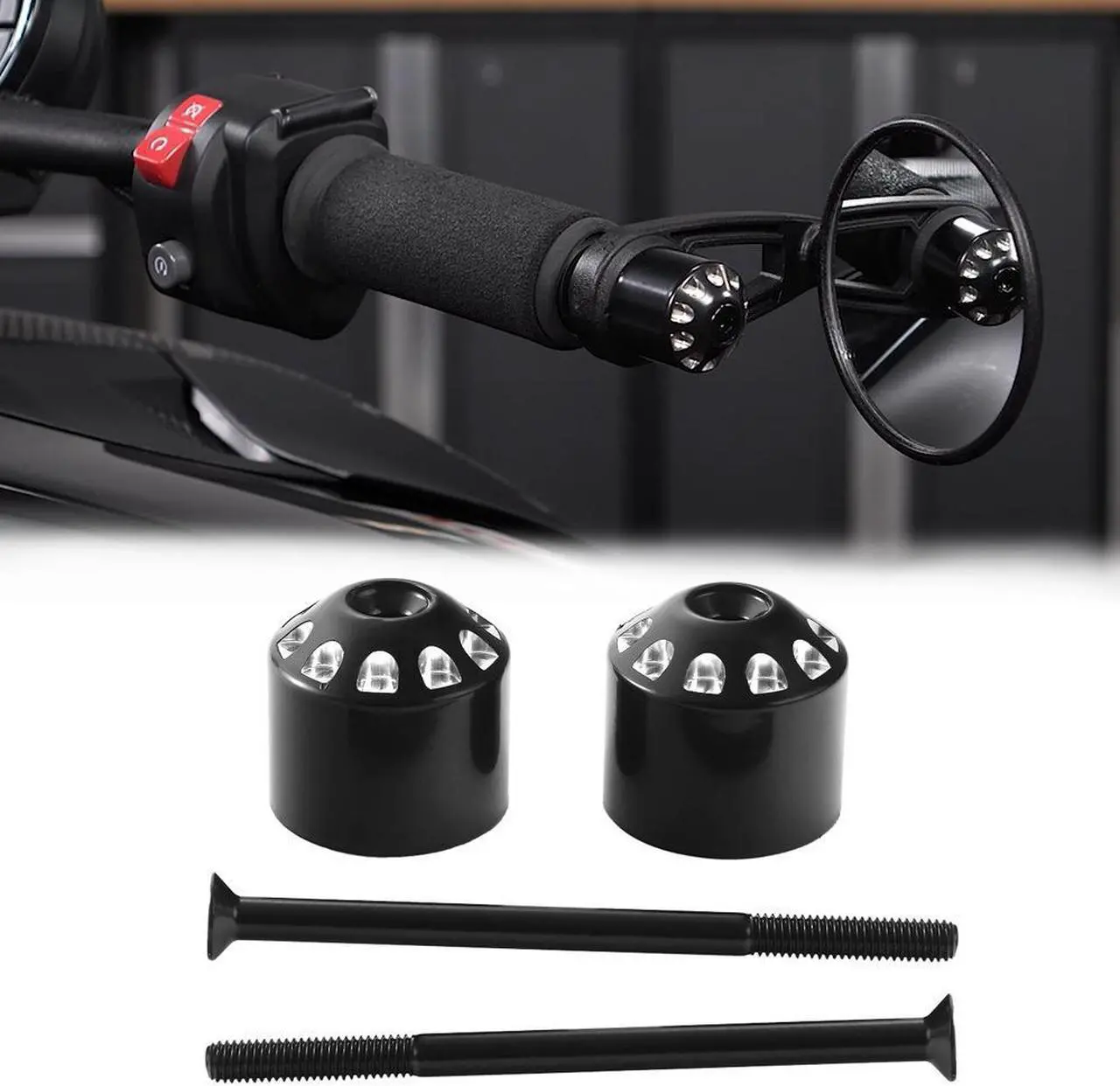 Alt view image 2 of 5 - Acaigel Pair Stainless Steel Handlebar Grips Cap Plug End for Can-Am Ryker 900 2019-2024