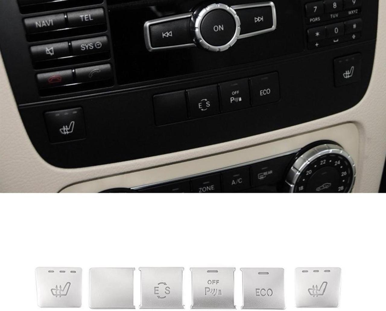 Alt view image 2 of 5 - Acaigel 6Pcs Panel Function Switch Cover Trim For Mercedes Benz GLK Class X204 2008-2015