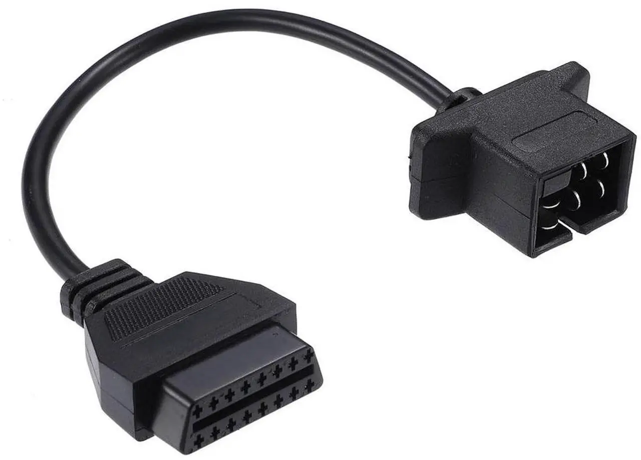 Alt view image 2 of 5 - Acaigel 6 Pin Obd To 16Pin Obd2 Check Engine Adapter Cable Code Reader For Chrysler Jeep