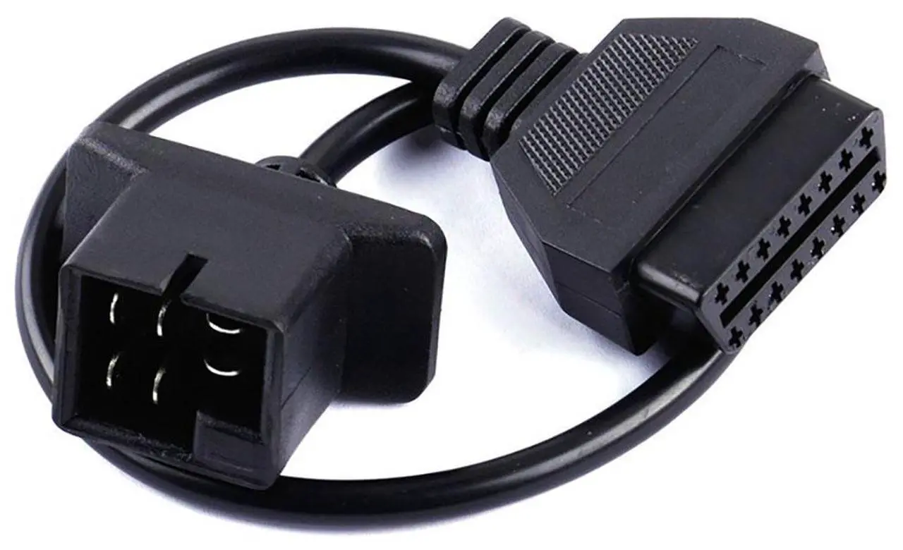 Alt view image 5 of 5 - Acaigel 6 Pin Obd To 16Pin Obd2 Check Engine Adapter Cable Code Reader For Chrysler Jeep