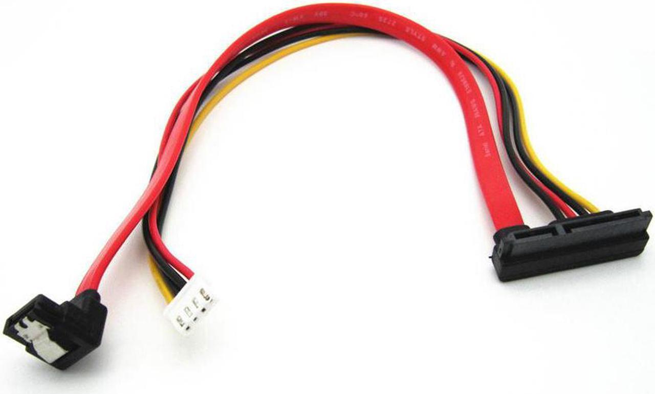 Alt view image 5 of 5 - 30cm 90 Degree 22P SATA 7+15P 22pin to SH 2.0 4pin Power Right Angled SATA HDD Hard Disk High Speed Computer Data Power Cable