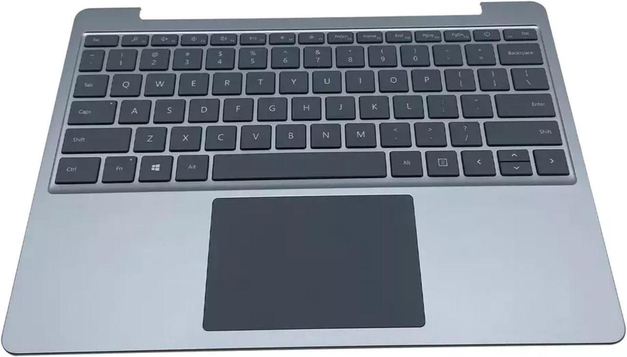 Alt view image 2 of 4 - For Surface Go 1943 US Palmrest Top Case Backlit Keyboard 12.4" Silver