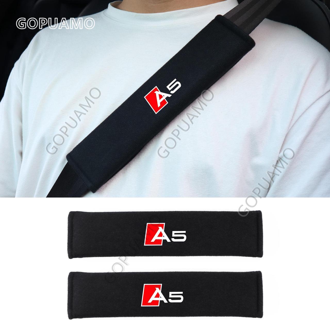 Alt view image 3 of 7 - GOPUAMO Car Harness shoulder pad Case for Audi A5 - Shock-Absorbing, Anti-Slip, and Prevents Clothing Pilling, Soft Shoulder Protection Red