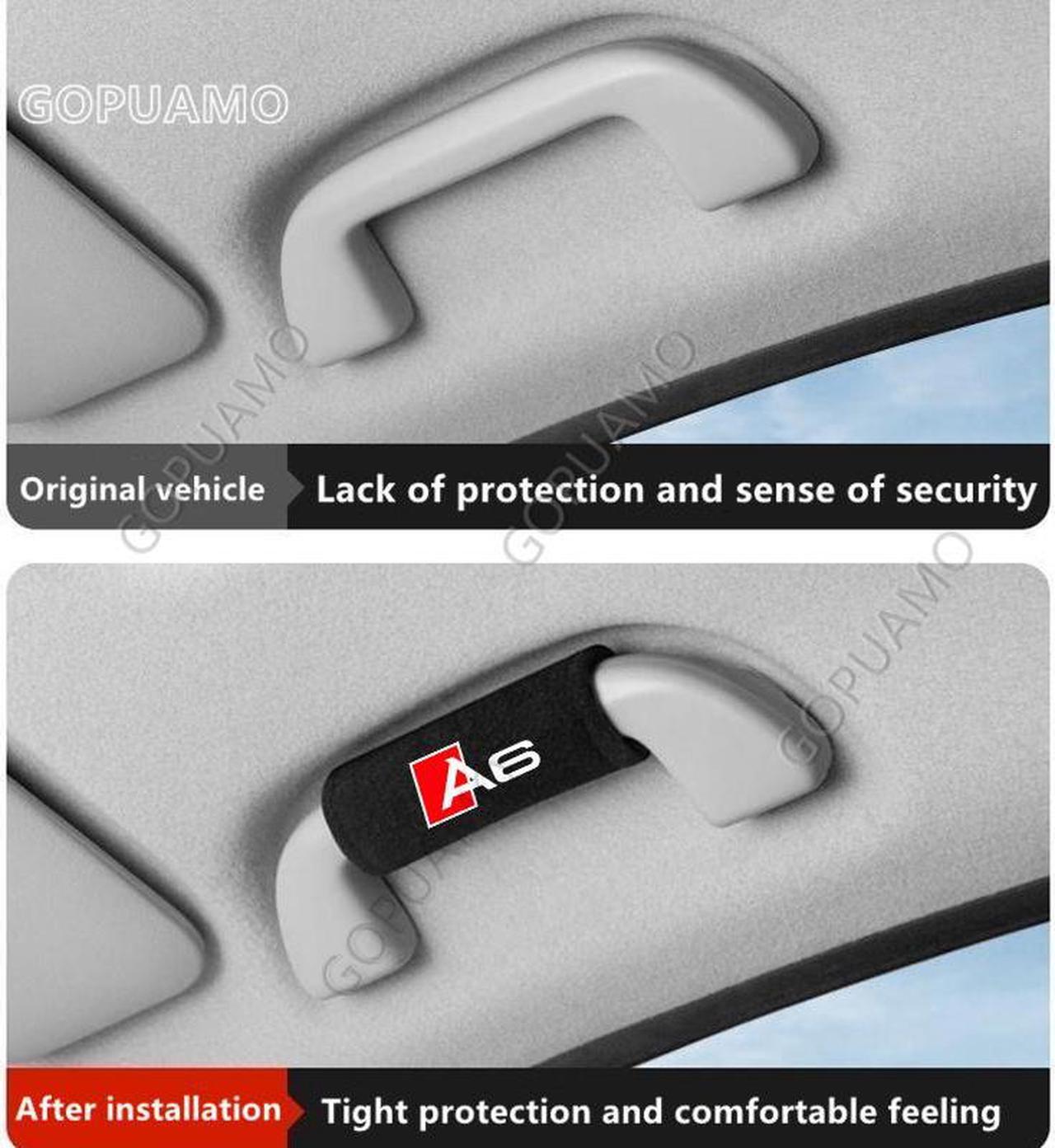 Alt view image 3 of 7 - GOPUAMO Car Interior Handle Protector Covers for Audi A6 - Left Right door 2 Piece Covers, Soft & Comfortable, Anti-Slip, Durable