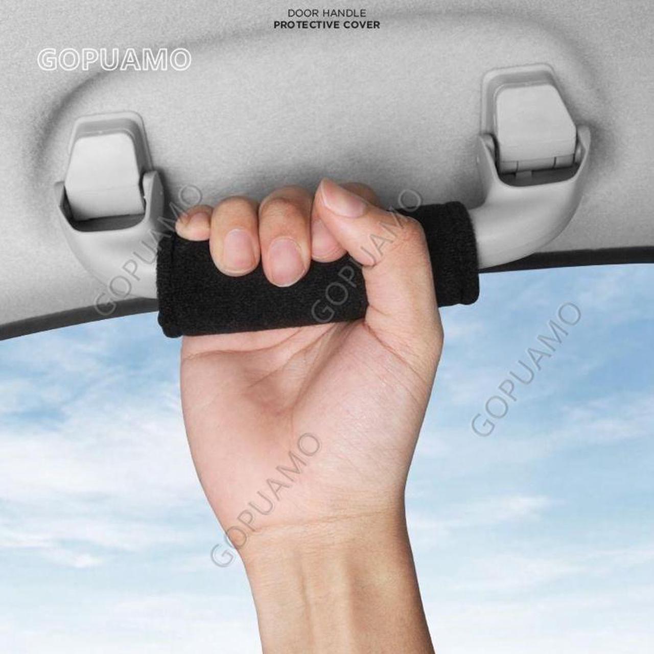 Alt view image 6 of 7 - GOPUAMO Car Interior Handle Protector Covers for Audi A6 - Left Right door 2 Piece Covers, Soft & Comfortable, Anti-Slip, Durable