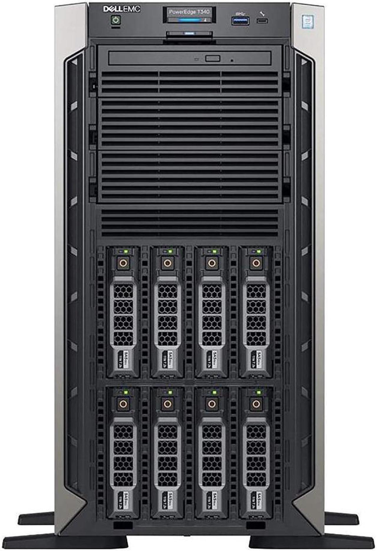 Alt view image 4 of 4 - Dell PowerEdge T340 Tower Server Bundle with 16GB USB Flash Drive, 4 Bay, Intel Xeon E-2124 Quad-Core 3.3GHz 8MB, 32GB DDR4 RAM, 8TB (4 x 2TB) HDD, PERC S140 RAID, Single PSU (re-newed)