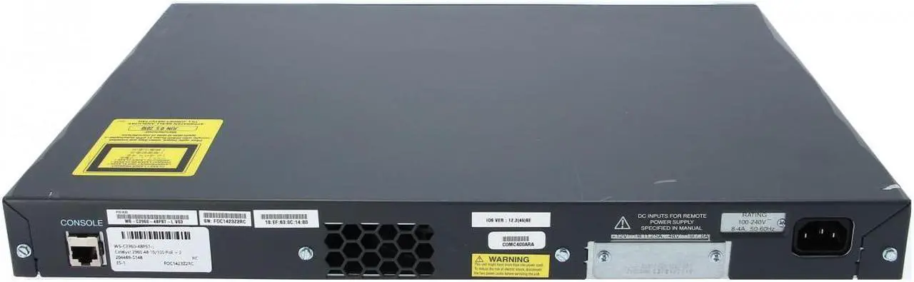 Alt view image 2 of 2 - WS-C2960-48TC-S - Catalyst 2960 48 10/100 + 2x10/100/1000Base-WS-C2960-48TC-S