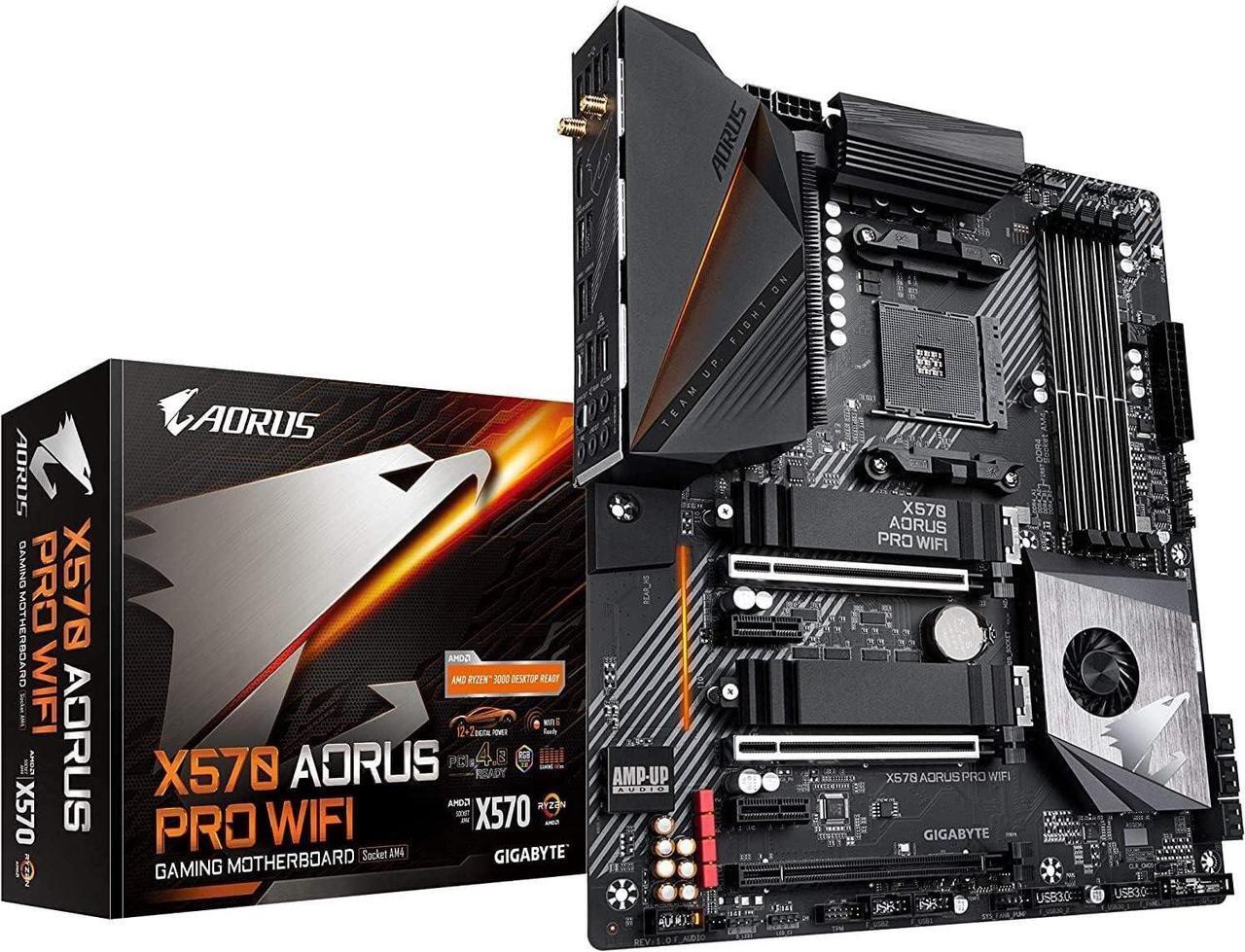 Main image of GIGABYTE X570 AORUS PRO Wi-Fi (AMD Ryzen 3000/X570/ATX/PCIe4.0/DDR4/USB3.1/Realtek ALC1220-VB/Fins-Array Heatsink/RGB Fusion 2.0/2xM.2 Thermal Guard/Gaming Motherboard) X570 AORUS PRO WIFI