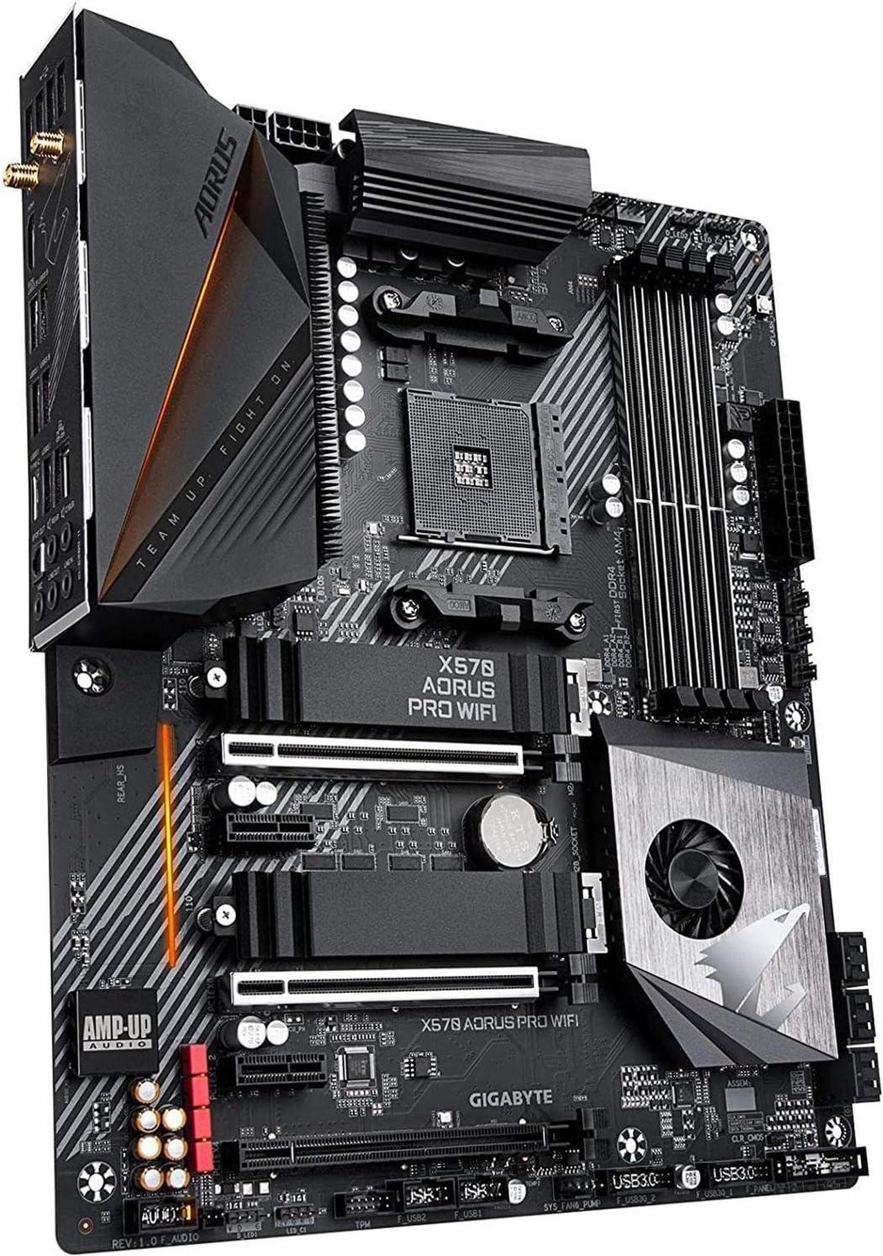 Alt view image 2 of 5 - GIGABYTE X570 AORUS PRO Wi-Fi (AMD Ryzen 3000/X570/ATX/PCIe4.0/DDR4/USB3.1/Realtek ALC1220-VB/Fins-Array Heatsink/RGB Fusion 2.0/2xM.2 Thermal Guard/Gaming Motherboard) X570 AORUS PRO WIFI