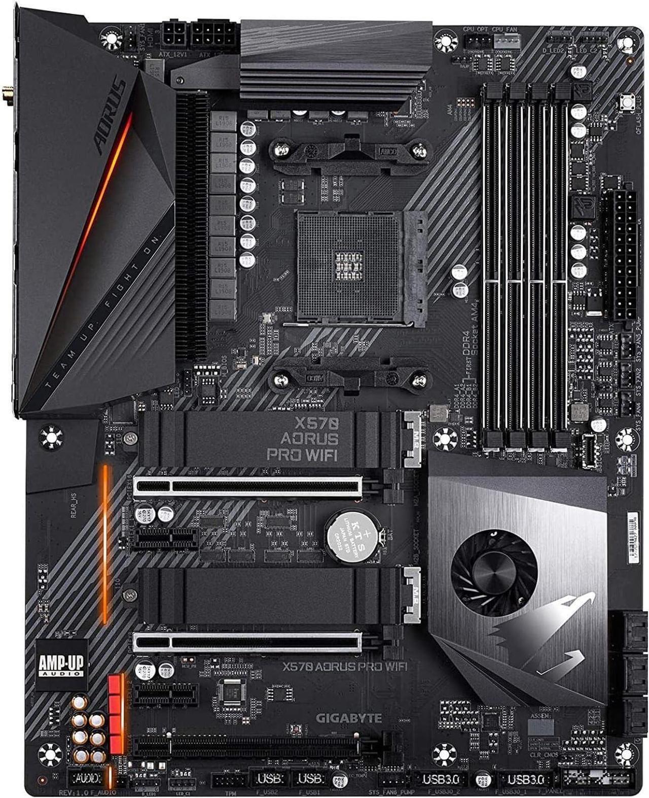 Alt view image 3 of 5 - GIGABYTE X570 AORUS PRO Wi-Fi (AMD Ryzen 3000/X570/ATX/PCIe4.0/DDR4/USB3.1/Realtek ALC1220-VB/Fins-Array Heatsink/RGB Fusion 2.0/2xM.2 Thermal Guard/Gaming Motherboard) X570 AORUS PRO WIFI