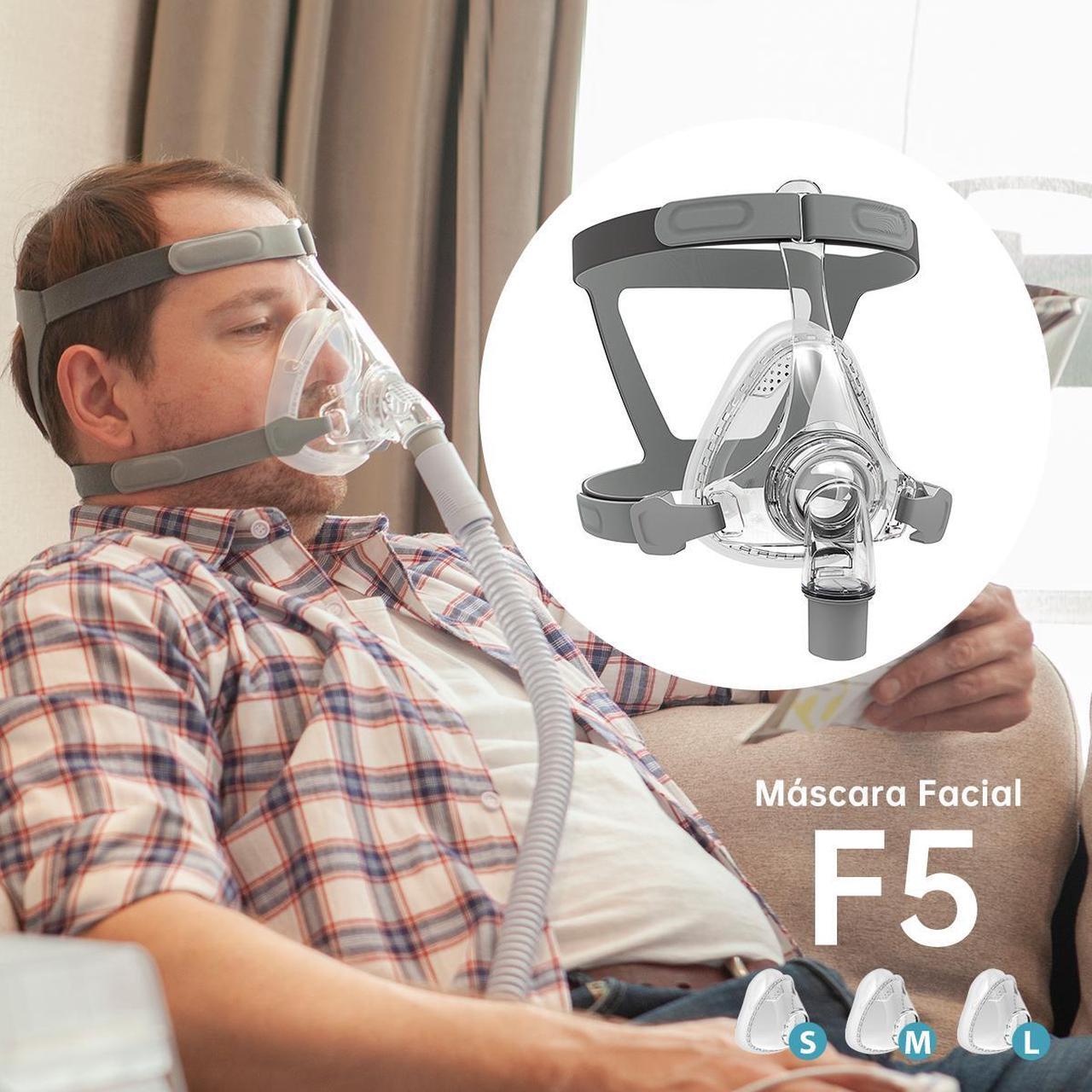 Alt view image 2 of 7 - BMC Auto CPAP Device Automatic Autoset With CPAP Full Face Mask For Facial Nose Mouth Breathing Adults Sleeping Apnea Anti-Snoring Home Travelling