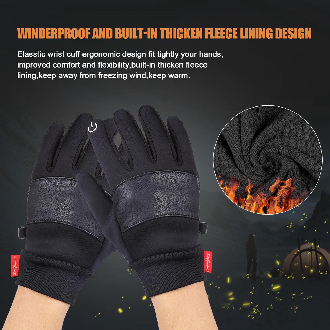 Main image of Cycling Gloves Bicycle Gloves, Touchscreen Gloves Waterproof Anti-slip Motorcycle Gloves Bike Cycling Riding Running Gloves Motorcycles,Winter